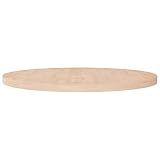 vidaXL Runde Tischplatte Massivholzplatte Eichenplatte Holzplatte Platte Ersatztischplatte für Esstisch Ø90x4cm Unbehandeltes Massivholz E