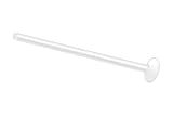 PIERCINGLINE PTFE Labret ohne Kugel | Transparent 1,2 x 17