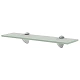 Homgoday Mobile, schwimmendes Regal aus Glas, 40 x 20 cm, 8 mm, Wandregal, Wandregal, Wandregal zum Aufhängen, Ablage für den Eingangsbereich,
