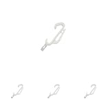 Gardinia Clip-Gleiter für Vorhangschiene Flexline, Montage durch Klicken, Ideal für Gardinen, Kunststoff, Weiß, 20 Stück (Packung mit 4)