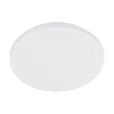 EGLO Deckenlampe Pogliola, Ø 31 cm, LED Deckenleuchte, 1 flammige Wohnzimmerlampe aus Stahl und Kunststoff, Lampe weiß, Kinderzimmerlampe, Küchenlampe, Bürolampe, Flurlampe Deck