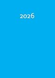 2026: edition cumulus - Der GROSSE DICKE – KARIBIKBLAU - gebunden - DIN A4 Kalender - 400 Seiten - jeder Tag 1 volle S