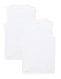 Schiesser Herren 2 Pack Unterhemd V-ausschnitt Mit Breiter Schulter - 95/5 Organic Unterwäsche, Weiss_173981, M EU