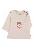 Sterntaler Baby Mädchen Langarmshirt Baby GOTS Langarm-Shirt gestreift - Baby Shirt Langarm - mit Esel Stickerei und Knopf - rosa, 68