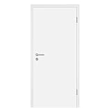 HORI® Wohnungseingangs-Tür CPL Weiß Komplettset Zarge I Schallschutztür SK1 Klimaklasse 3 I Höhe 198,5 cm I Breite 86,0 cm I Wandstärke 200 mm I DIN R