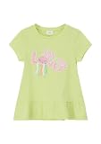 T-Shirt mit Glitzer-Effekt limettengrün 116/122