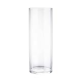 BUTLERS Vase aus Glas H 40 x B 15 x cm -Pool- Zylindrische Bodenvase Glas transparent für Blumen und Deko | Tulpenvase, Kerzenhalter und Tischdek