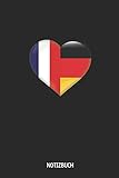 Notizbuch: A5 Taschenbuch Für Deutsche Und Franzosen | Deutschland Flagge Frankreich Flagge Als H