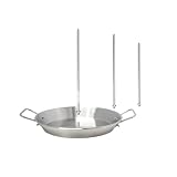 Grill Rauchfrei Balkon Elektro Spießpfanne Edelstahl 304, vertikale Pfanne mit 3 abnehmbaren (8/10 /12) Bürsten, Grillzubehör Seil (Silver, One Size)