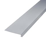 INEFA Dachstreifen für Dachrinne, einseitig gekantet 2m Grau Rinneneinhang mit Wasserfalz, aus PVC-U, Dachrinnenzubehör, Made in Germany