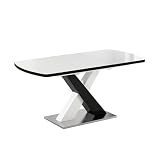Vicco Esstisch Chinto, Schwarz, 120 x 80 cm ausziehb