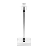 Home Sweet Home Moderner Tischlampenfuß Gomez für Lampenschirm | Leuchte | 12,5/12,5/39 cm | Chrom | Tischlampensockel aus Metall | E27 | für Lampenschirm | Leuchte max.35