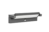 Licht-Erlebnisse LED Außenwandleuchte mit Bewegungsmelder Glas Aluminium Dunkelgrau IP65 36,4 cm lang 4000 K 2920 lm schwenkbar verstellbare Wandlampe außen CAXNING