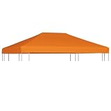 Iiaky Pavillondach 310 g/m² 4x3 m Orange Pavillon Dach Ersatzdach W