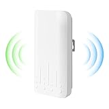 OD300 Outdoor Wetterfester WLAN Verstärker, IP65 Regenfest und Staubdicht WiFi Repeatermit AP Modus, 2.4Ghz 300 Mbit/s WiFi Expander,Eingebaute versteckte Antenne, Arbeitstemperatur -40℃—70℃
