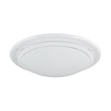 EGLO Deckenlampe Planet 1, 1 flammige Wandleuchte, Deckenleuchte aus Stahl, Farbe: Weiß, Glas: Weiß lackiert, Fassung: E27
