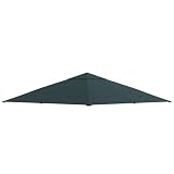 Outsunny Ersatzdach für Pavillon 3x3m wasserabweisend Pavillondach mit Belüftetes Top-Design 8 Wasserabflusslöcher Ersatzbezug für Gartenpavillon Ersatzteile aus Polyester-Stoff, Dunkelg