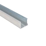 Alu-Abschlussprofil für Stegplatten aus XT PC PMMA Acrylglas Aluminium U-Profil mit Tropfkante (Stärke 16mm - Länge 1200mm)