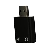 LABRIMP USB Audio Adapter Externe Soundkarte mit Mikrofonanschluss Treiberfreier USB Stereo Audio Adapter für PC Laptop Lösung für Fehlerhafte Audioanschlü