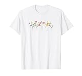 Vintage Botanische Wildblume Gärtner Botaniker Blume T-S