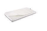 Träumeland T090323 AirDry Nässeschutzauflage - wasserdicht und hautsympathisch - mit extra Belüftung am Kopfteil, Größe 70 x 140 cm, weiß, 450 g