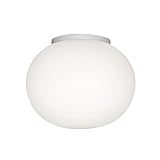 Flos MINI GLO-BALL C/W runde Leuchte, aus Opalglas, G9 20W 230V IP40 Größe 11,2 x 8,5 cm, F4190009 [Energieklasse A+] Farbe Weiß-Silb