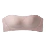 Modischer Mesh BH Damen Nahtloser ohne Bügel Bequem BHS Tiefem V-Ausschnitt Bügellos Soft Bra Gepolstert Bralette Ohne Bequeme Push Up V Ausschnitt Weicher Bustier Seamless Ultrakomfortable T-S