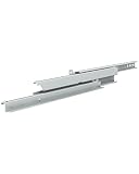 Gedotec Schubladen Auszugsschienen mit Arretierung - VOLLAUSZUG | 6041 | 1 Paar - Schubladenschienen Metall Rollenauszug - Teleskopschienen 300 mm | Schienensystem in Stahl weiß | Führung