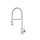 VOXON Wasserhahn Küche, Hochdruck Küchenarmatur mit Herunterziehen Brause Armatur, 360° Drehbar Mischbatterie Spültischarmatur für Küche mit 2 Strahlarten, E