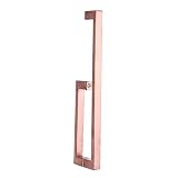 Schiebetürgriff für Küche/Badezimmer/Büro, einfach zu installieren, rotgoldenes Finish, 39 cm, für Innen- und Außenb
