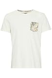 Blend Florens Herren T-Shirt Kurzarm Shirt mit Print und Rundhalsausschnitt, Größe:XL, Farbe:Offwhite (70005)