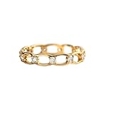 Moissanite Ring, 585 Gold Ringe 14K Gelbgold Empfindlich Damen Schmuck Geschenk für Geburtstag Größe 56 (17.8)