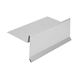 INEFA Ortblech ohne Wasserfalz aus Aluminium 200cm, Silber, Ortgangblech für optimale Dachentwässerung, Dachrinnen Zubehör, Alub