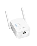 BrosTrend WLAN Bridge, WLAN to LAN Adapter mit LAN Anschluss 300Mbit/s 2,4GHz Band, RJ45 Ethernet in WiFi Umwandeln, Universal WLAN LAN Adapter für Drucker, TV, PC, Xbox, IP Kamera, Spielk