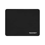 TECKNET Mauspad, 280 x 210 mm Gaming Mousepad mit Wasserdicht und Rutschfester Gummi für PC-Büro, Arbeit, Gaming, Studium, Laptop, Computer, Zuhause-Schw