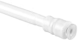 Bestlivings Gardinenstange ohne Bohren zum Klemmen, Teleskopstange 80-120 cm, Weiß, Ø 10 mm, Metall, für Scheiben- & Bistrogardinen, Schraubtechnik mit transparenten Gummip