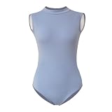 ROYAL SMEELA Ärmellos ballett trikot erwachsene stehkragen ballett body damen ballerina trikot rückenfrei ballett tanz body ballett tanz trikot frauen ballett tanztrikots tanzen body für B
