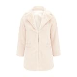 Outlet Damen Sale, Damen Jacke Winter Herbstjacke Langer Kunstmantel Für Damen, Flauschige Kunstjacke, Winter, Frühling, Modisch, Thermisch, Lose, Übergroße Jacke Damen Wolle, Sale Bekleidung
