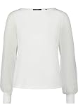 zero Damen Jerseyshirt mit transparenten Ärmeln Offwhite,42