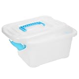 Veemoon Behälter für 100 Waschmittelkapseln Kunststoff Aufbewahrungsbox mit Luftdichtem Deckel und Griff Waschraum Organizer für Trockene Waschmittelkap