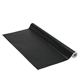 Klebefolie Uni Matt Schwarz Dekofolie Möbelfolie Tapeten selbstklebende Folie, PVC, ohne Phthalate, schwarz, 45cm x 2m, 160µm (Stärke: 0,16mm), Venilia 53290
