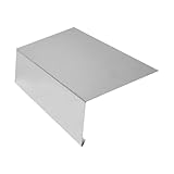 INEFA Rinneneinhang ohne Wasserfalz aus Aluminium 200cm, 1 Stück Silber Alublech für Dachentwässerung, Regenwasser ableiten, Dach zu D