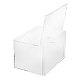 NUOBESTY Kasten transparentes Acrylgehäuse Fonds Spende Stand Umfrage Wohltätigkeit acrylglas box vorschlagsbox briefständer karten Klares Acrylgehäuse Fluchtraumschlö