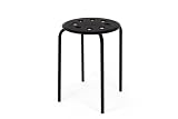 IKEA MARIUS Stapelhocker 45cm Sitzhöhe Stahl (schwarz)