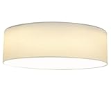 Navaris LED Deckenleuchte 22W - Rund ∅ 40cm - Design Stoff Weiß - Deckenlampe LED Licht Warmweiß