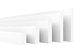 HEXIMO Flachleisten, XPS Styropor Trockenbau Flachleisten für Wand Deckenabschlussleiste Wandvertäfelung Rahmen Stuck Wandleisten (1.7 Meter HFL 4)