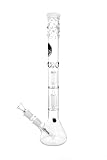 Heisenberg Beaker Bubble Double Perc 29.2 Höhe 58 cm mit doppeltem 5-arm Perk
