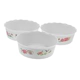 PAMINGONO 3st Seerosentopf Pflanzschale Für Seerosen Sukkulententopf Terrarienschale Blumentopfbehälter Narzissentopf Garten Blumentopf Lotus Blumentopf Seerose Schale Fischglas Plastik Weiß