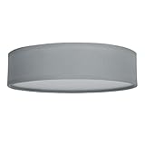 Smartwares Deckenleuchte – Textilschirm – 40 cm Ø – 3x E14 – Max. 40 W – Für LED geeignet – Grau – 10.004.70
