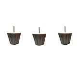 YJRKXG 3 Stück konische Lamellenschleifer, 6 mm (1/4 Zoll), Schaft 60/80/120 Körnung, rotierendes Schleifwerkzeug, Präzisionspolieren, Trap